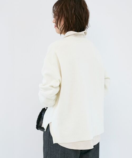 le.coeur blanc / ルクールブラン ニット・セーター | 《手洗い可能》ネック刺繍クルーネックニット | 詳細7