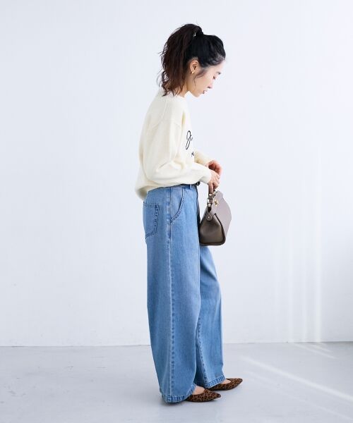 le.coeur blanc / ルクールブラン ニット・セーター | メッセージ刺繍プルオーバー | 詳細12