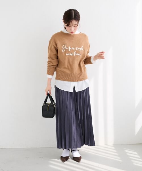 le.coeur blanc / ルクールブラン ニット・セーター | メッセージ刺繍プルオーバー | 詳細24