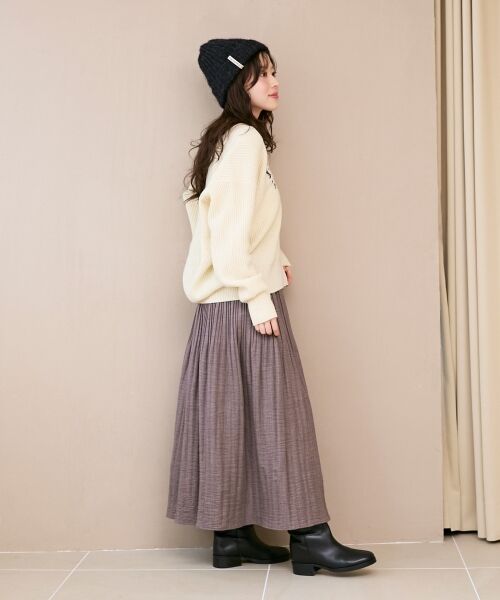 le.coeur blanc / ルクールブラン カーディガン・ボレロ | メッセージ刺繍Vカーディガン | 詳細25