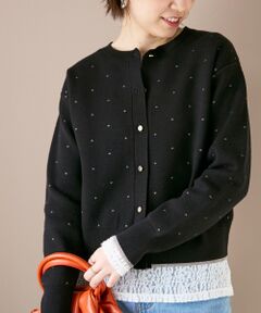 le.coeur blanc / ルクールブラン カーディガン・ボレロ | ラメドットジャガードカーディガン
