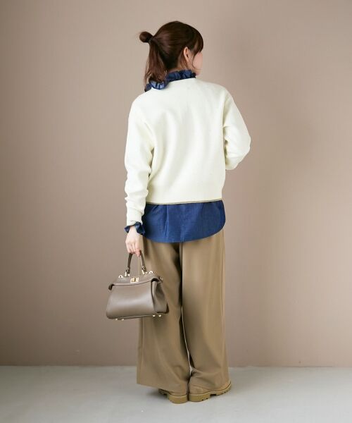 le.coeur blanc / ルクールブラン カーディガン・ボレロ | 《手洗い可能》ラメドットジャガードカーディガン | 詳細10