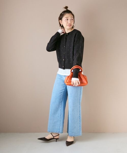 le.coeur blanc / ルクールブラン カーディガン・ボレロ | 《手洗い可能》ラメドットジャガードカーディガン | 詳細17