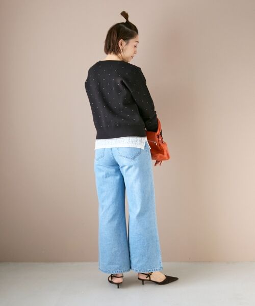 le.coeur blanc / ルクールブラン カーディガン・ボレロ | 《手洗い可能》ラメドットジャガードカーディガン | 詳細18