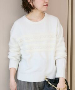 le.coeur blanc / ルクールブラン ニット・セーター | パール×シャギーニット