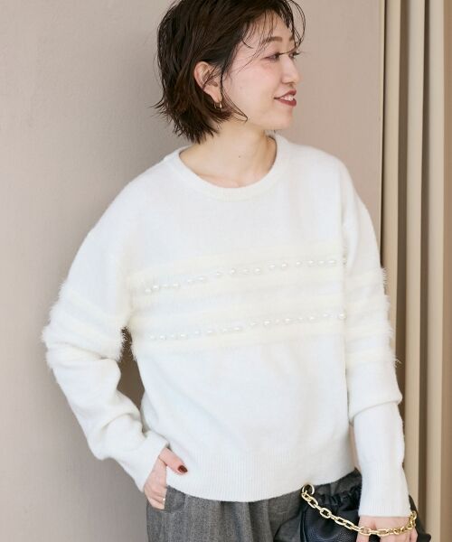 le.coeur blanc / ルクールブラン ニット・セーター | パール×シャギーニット | 詳細16