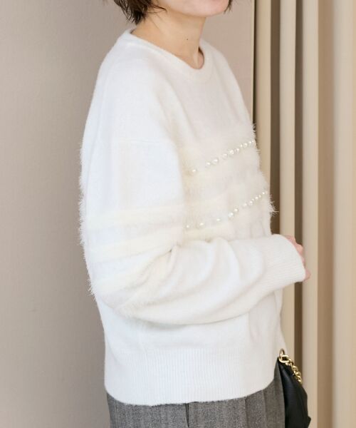 le.coeur blanc / ルクールブラン ニット・セーター | パール×シャギーニット | 詳細17