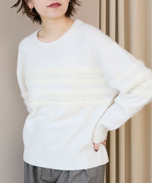 le.coeur blanc / ルクールブラン ニット・セーター | パール×シャギーニット | 詳細19