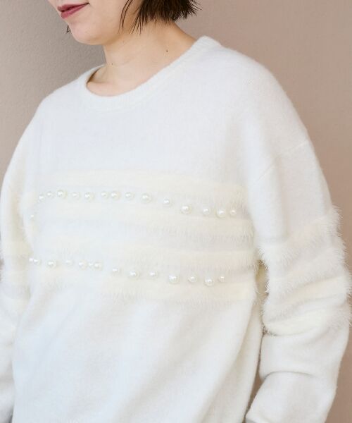 le.coeur blanc / ルクールブラン ニット・セーター | パール×シャギーニット | 詳細20