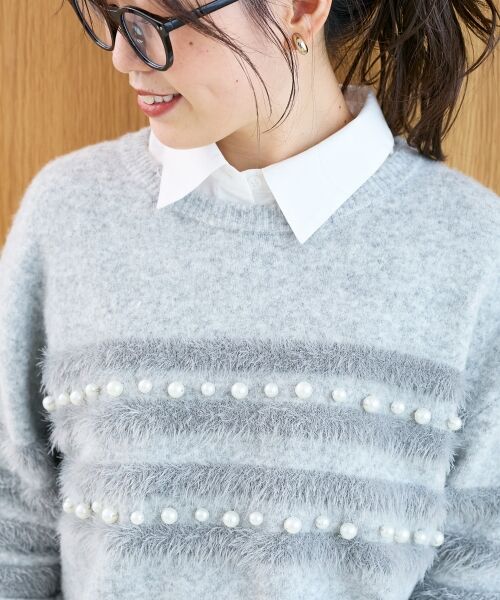 le.coeur blanc / ルクールブラン ニット・セーター | パール×シャギーニット | 詳細5