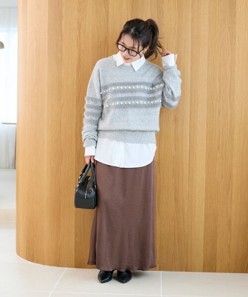 le.coeur blanc / ルクールブラン ニット・セーター | パール×シャギーニット | 詳細9