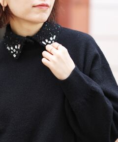 le.coeur blanc / ルクールブラン ニット・セーター | 2wayスパンコール襟ニット