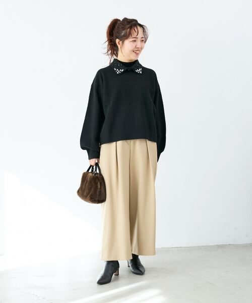 le.coeur blanc / ルクールブラン ニット・セーター | 2wayスパンコール襟ニット | 詳細19