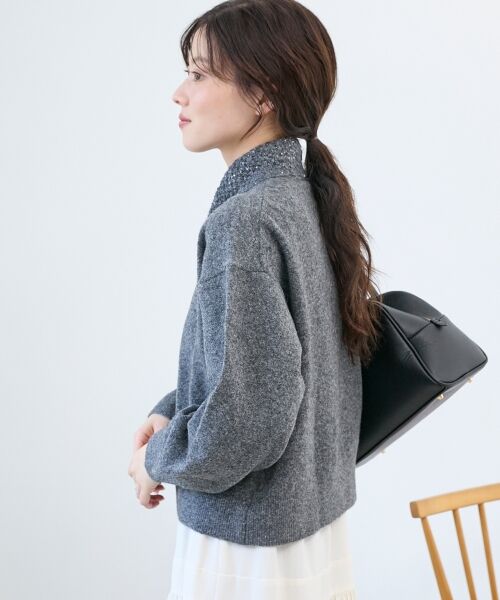 le.coeur blanc / ルクールブラン ニット・セーター | 2wayスパンコール襟ニット | 詳細8