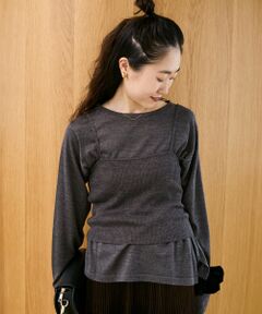 le.coeur blanc / ルクールブラン ニット・セーター | 《手洗い可能》ニットプルオーバー×ビスチェセット