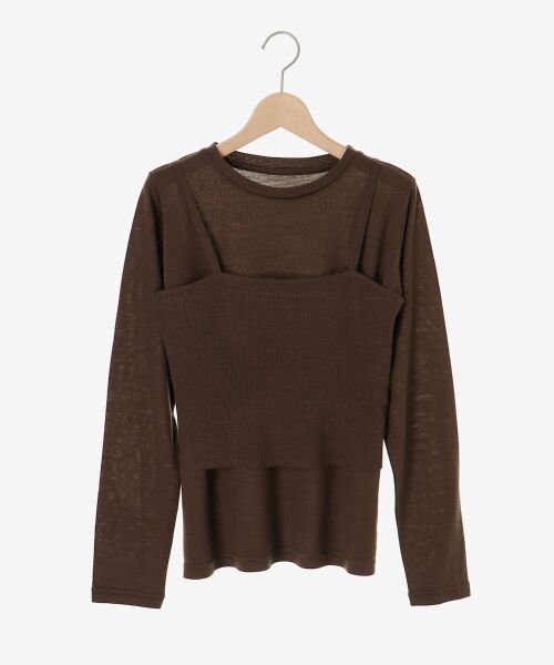 le.coeur blanc / ルクールブラン ニット・セーター | 《手洗い可能》ニットプルオーバー×ビスチェセット | 詳細1