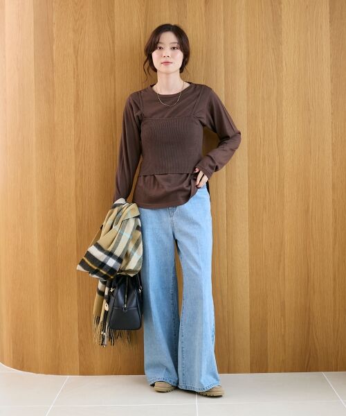 le.coeur blanc / ルクールブラン ニット・セーター | 《手洗い可能》ニットプルオーバー×ビスチェセット | 詳細12