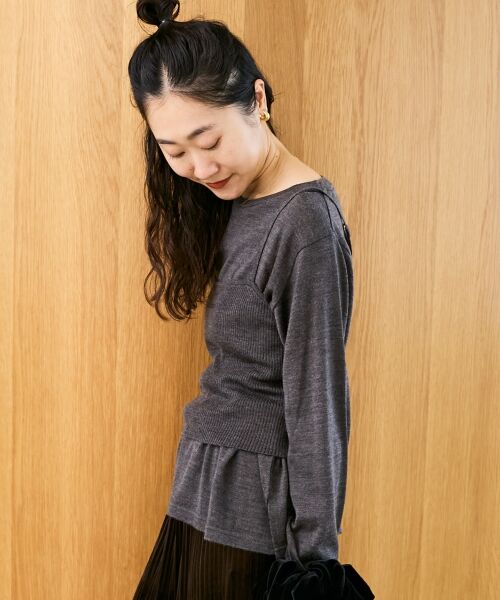 le.coeur blanc / ルクールブラン ニット・セーター | 《手洗い可能》ニットプルオーバー×ビスチェセット | 詳細22