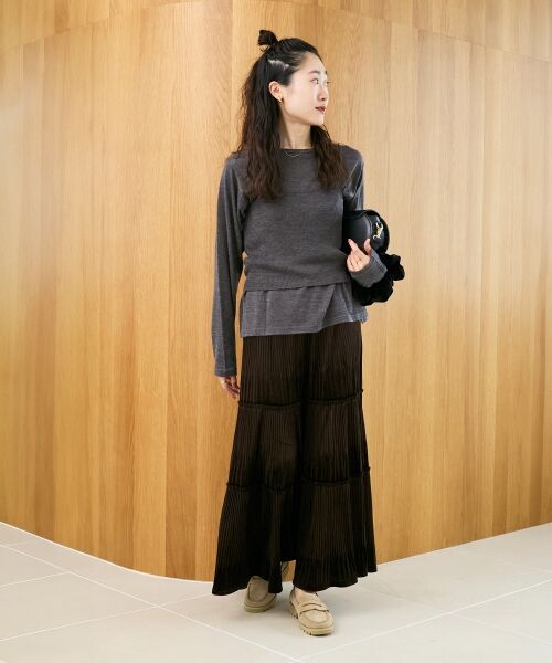 le.coeur blanc / ルクールブラン ニット・セーター | 《手洗い可能》ニットプルオーバー×ビスチェセット | 詳細24