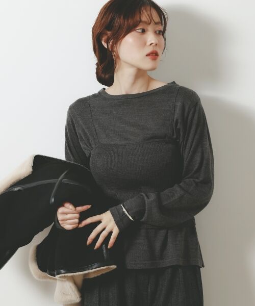 le.coeur blanc / ルクールブラン ニット・セーター | 《手洗い可能》ニットプルオーバー×ビスチェセット | 詳細26