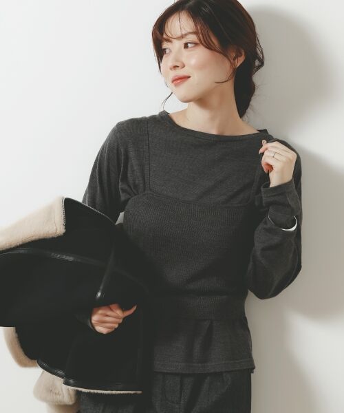 le.coeur blanc / ルクールブラン ニット・セーター | 《手洗い可能》ニットプルオーバー×ビスチェセット | 詳細27