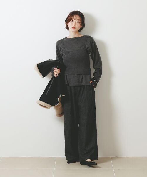 le.coeur blanc / ルクールブラン ニット・セーター | 《手洗い可能》ニットプルオーバー×ビスチェセット | 詳細30