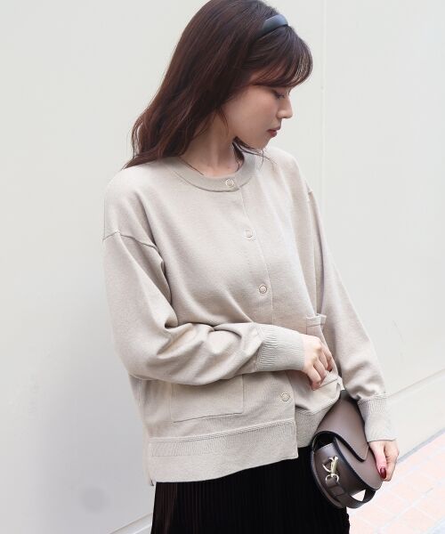 le.coeur blanc / ルクールブラン カーディガン・ボレロ | リングボタンクルーカーディガン | 詳細15