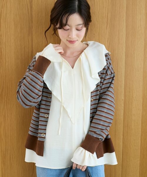 le.coeur blanc / ルクールブラン カーディガン・ボレロ | リングボタンクルーカーディガン | 詳細20