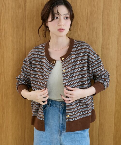 le.coeur blanc / ルクールブラン カーディガン・ボレロ | リングボタンクルーカーディガン | 詳細24