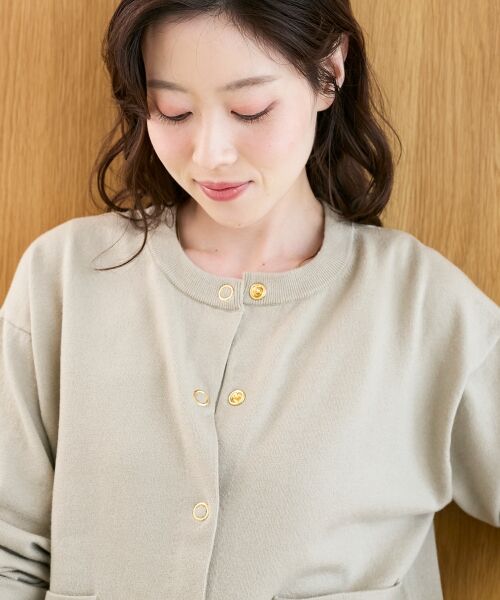 le.coeur blanc / ルクールブラン カーディガン・ボレロ | リングボタンクルーカーディガン | 詳細5