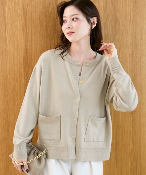 le.coeur blanc / ルクールブラン カーディガン・ボレロ | リングボタンクルーカーディガン | 詳細6