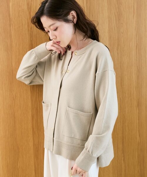 le.coeur blanc / ルクールブラン カーディガン・ボレロ | リングボタンクルーカーディガン | 詳細8