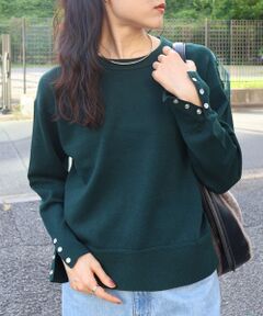 le.coeur blanc / ルクールブラン ニット・セーター | スリーブボタンクループルオーバー