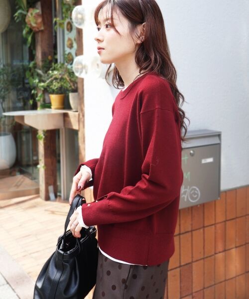 le.coeur blanc / ルクールブラン ニット・セーター | スリーブボタンクループルオーバー | 詳細13