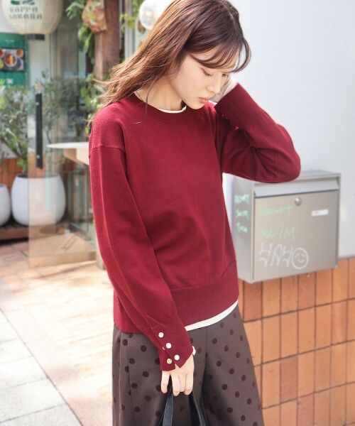 le.coeur blanc / ルクールブラン ニット・セーター | スリーブボタンクループルオーバー | 詳細15