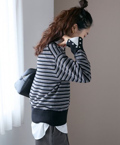 le.coeur blanc / ルクールブラン ニット・セーター | スリーブボタンクループルオーバー | 詳細20