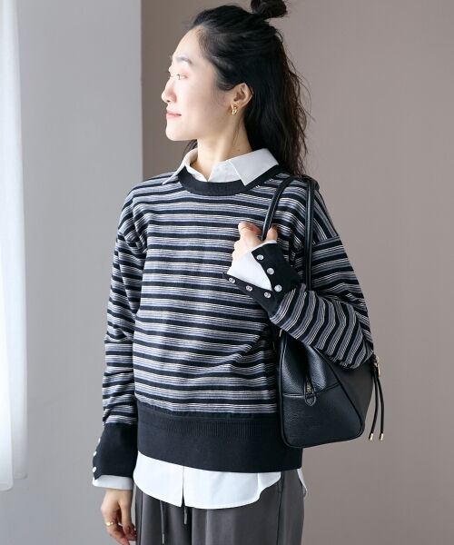 le.coeur blanc / ルクールブラン ニット・セーター | スリーブボタンクループルオーバー | 詳細22