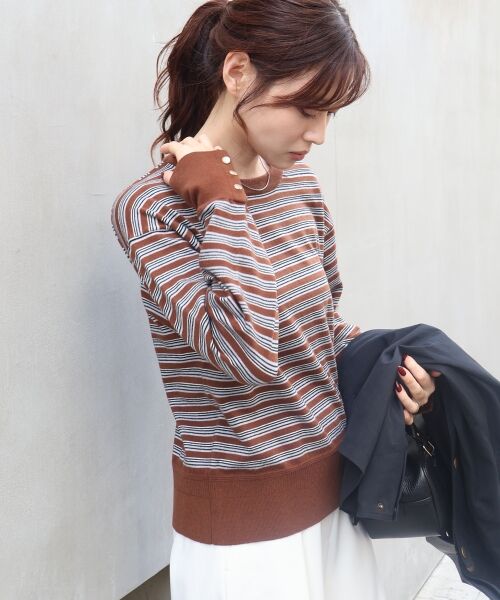 le.coeur blanc / ルクールブラン ニット・セーター | スリーブボタンクループルオーバー | 詳細30