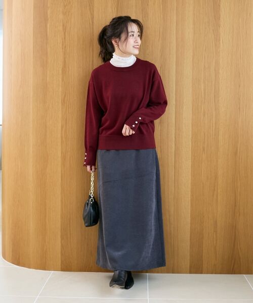 le.coeur blanc / ルクールブラン ニット・セーター | スリーブボタンクループルオーバー | 詳細5