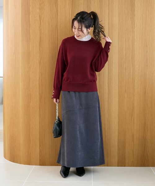 le.coeur blanc / ルクールブラン ニット・セーター | スリーブボタンクループルオーバー | 詳細6