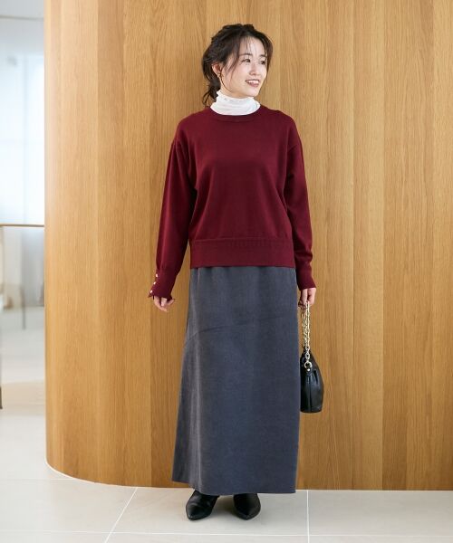 le.coeur blanc / ルクールブラン ニット・セーター | スリーブボタンクループルオーバー | 詳細9