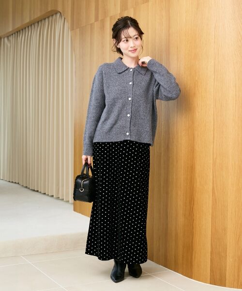 le.coeur blanc / ルクールブラン カーディガン・ボレロ | 襟ツキビジューボタンカーディガン | 詳細13