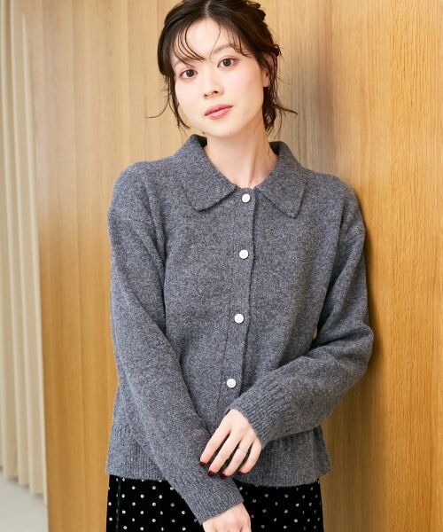 le.coeur blanc / ルクールブラン カーディガン・ボレロ | 襟ツキビジューボタンカーディガン | 詳細2