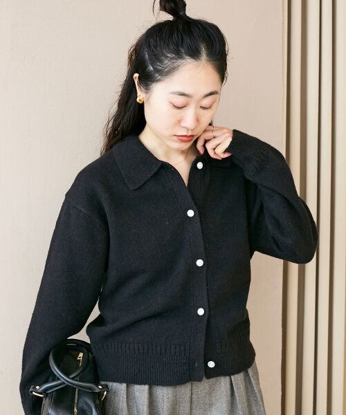le.coeur blanc / ルクールブラン カーディガン・ボレロ | 襟ツキビジューボタンカーディガン | 詳細20