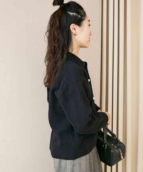 le.coeur blanc / ルクールブラン カーディガン・ボレロ | 襟ツキビジューボタンカーディガン | 詳細21