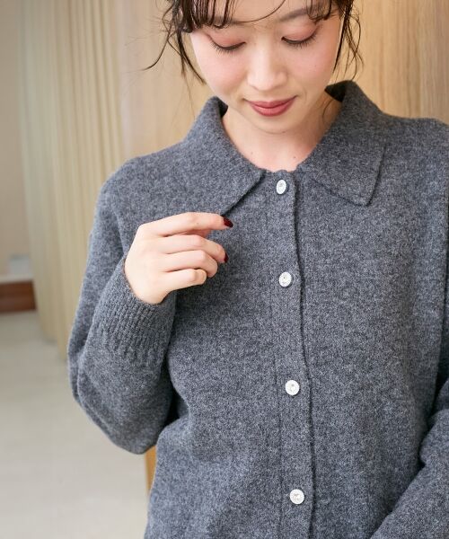 le.coeur blanc / ルクールブラン カーディガン・ボレロ | 襟ツキビジューボタンカーディガン | 詳細6