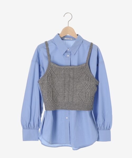 le.coeur blanc / ルクールブラン シャツ・ブラウス | ブラウス×ニットビスチェセット | 詳細20