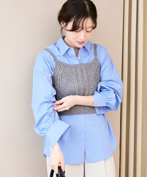 le.coeur blanc / ルクールブラン シャツ・ブラウス | ブラウス×ニットビスチェセット | 詳細22