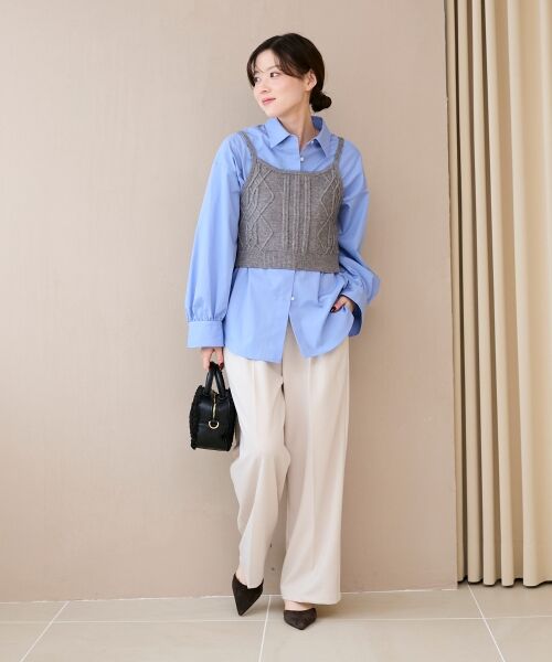 le.coeur blanc / ルクールブラン シャツ・ブラウス | ブラウス×ニットビスチェセット | 詳細27