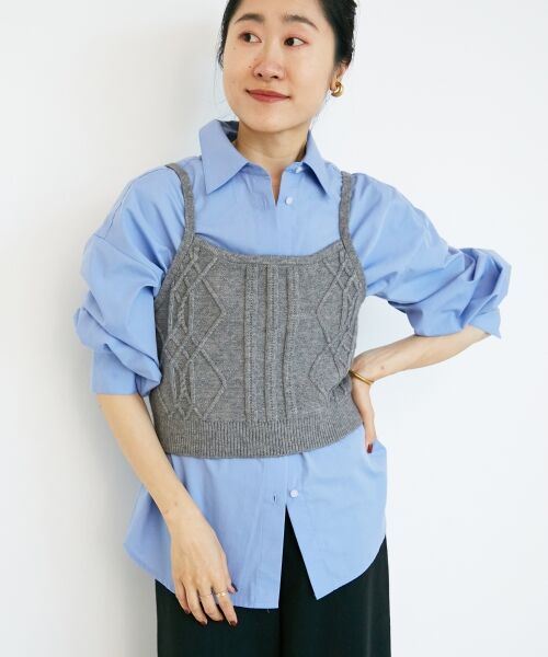 le.coeur blanc / ルクールブラン シャツ・ブラウス | ブラウス×ニットビスチェセット | 詳細28